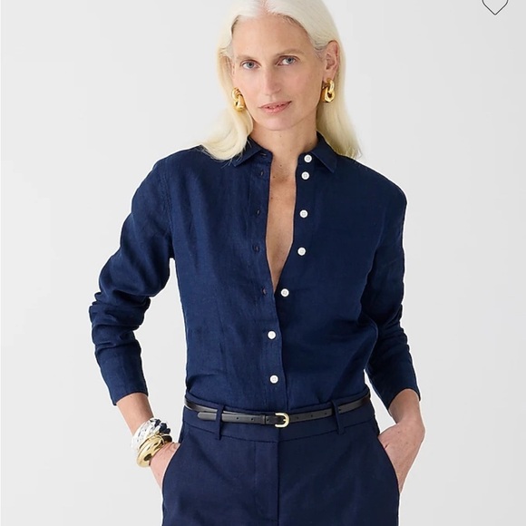 J. Crew Tops - J Crew Wren slim shirt in Irish linen, NWOT